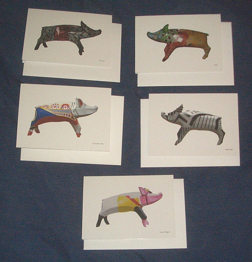 King Bladud Pigs - Greeting Cards